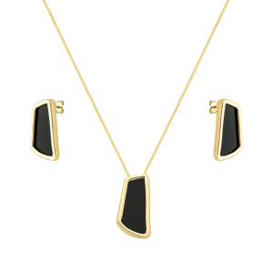 Conjunto Dourado Atena Preto