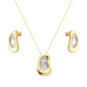 Conjunto Ravena Dourado Orgânico Madrepérola