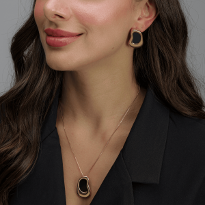 Conjunto Ravena Dourado Orgânico Preto
